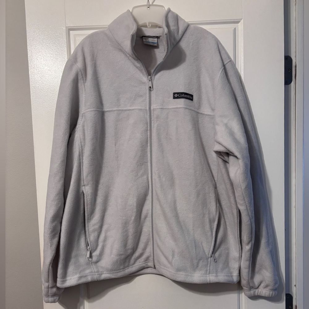 Columbia Mens Granite Mountain Full Zip Fleece Jacket (XL, White smoke)